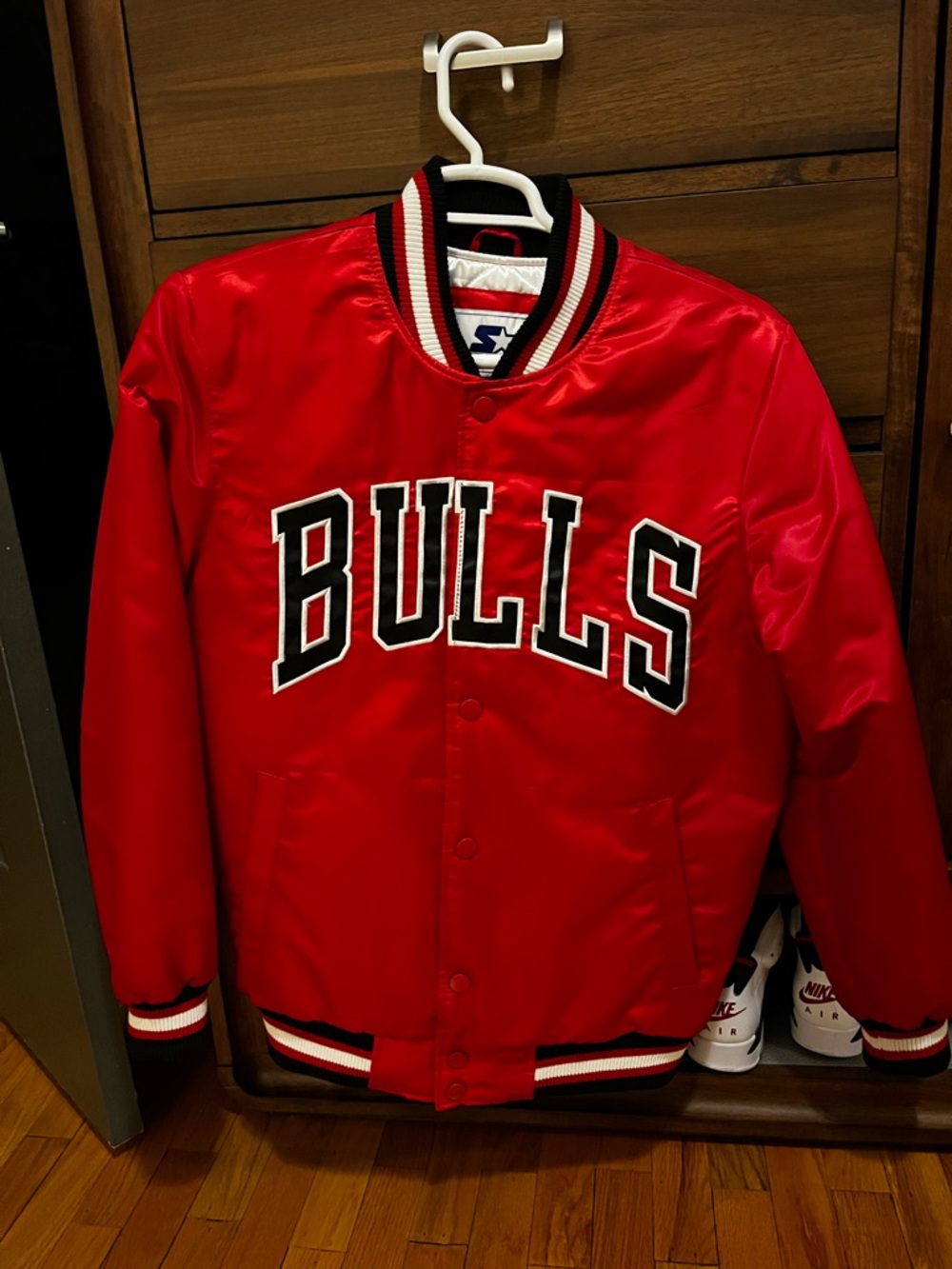 Chicago Bulls Red Starter bomber Jacket